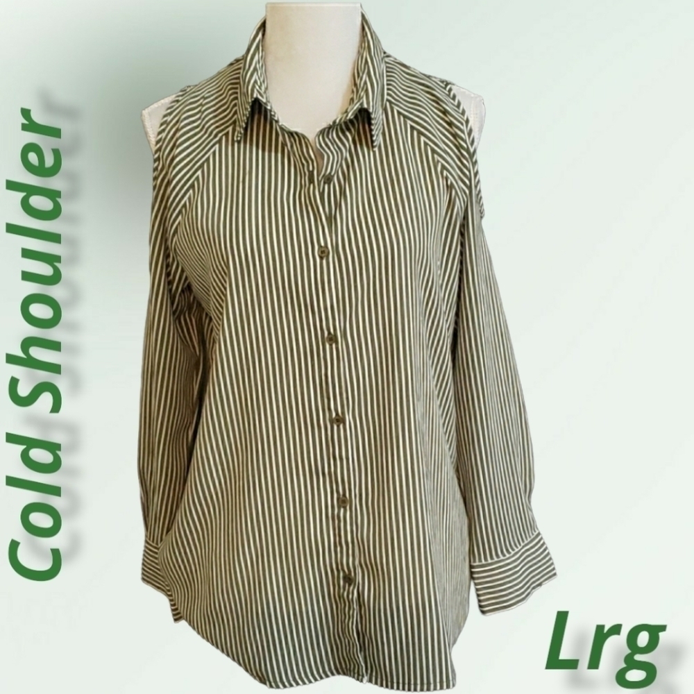 AVAILABLE by Angela Fashion Cold Shoulder Lrg EUC